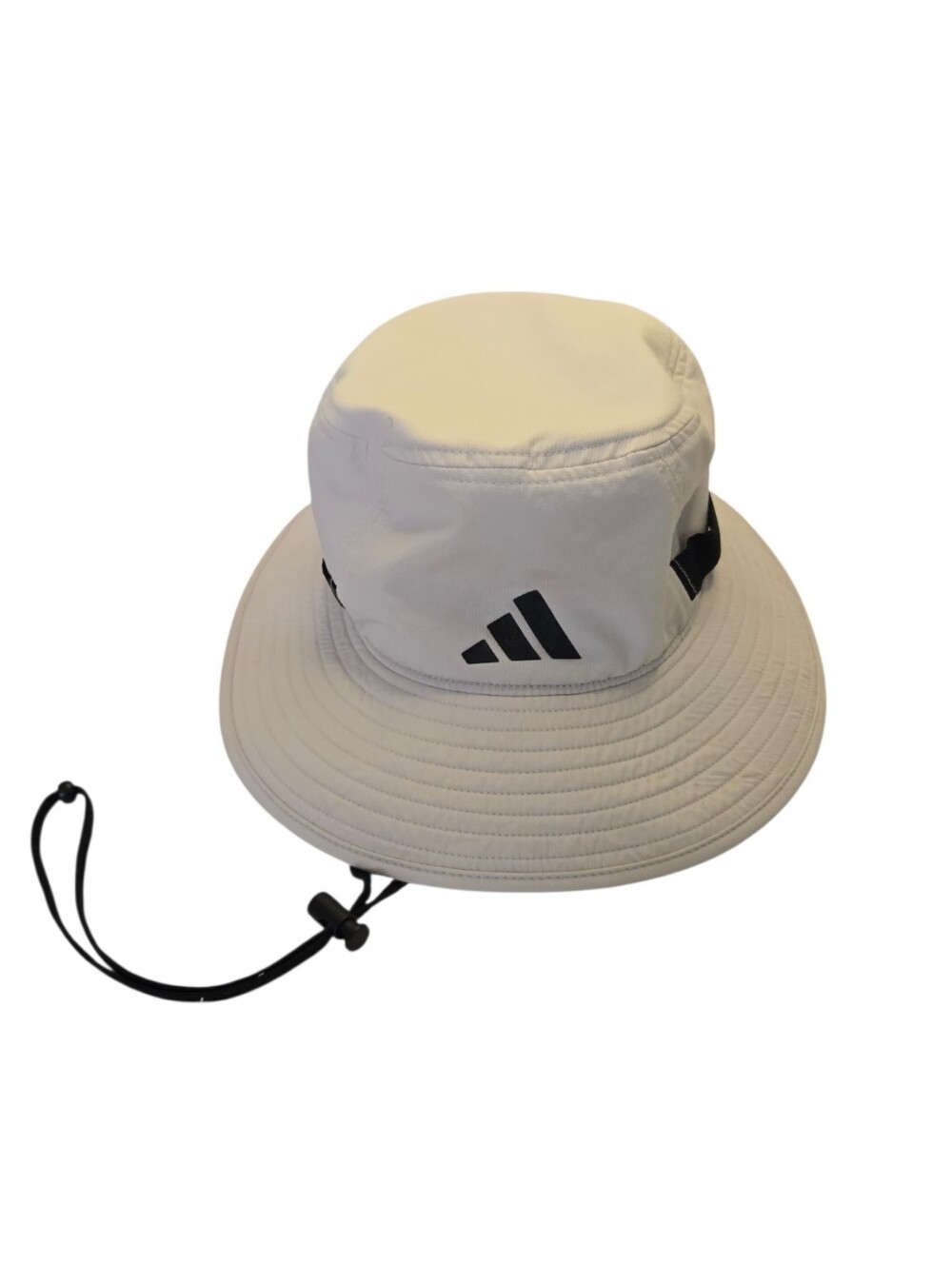 Adidas White Performance Bucket Hat with Adjustable Chin Strap